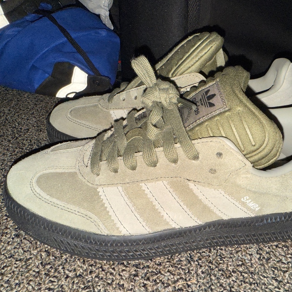 Size 7.5m - adidas Samba XLG Olive Strata - Green